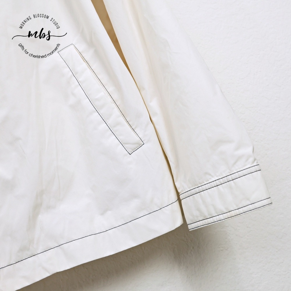 Second/Layer Mural High Point Streetwear Relaxed Coaches Jacket Beige Men 2XL - Picture 10 of 11